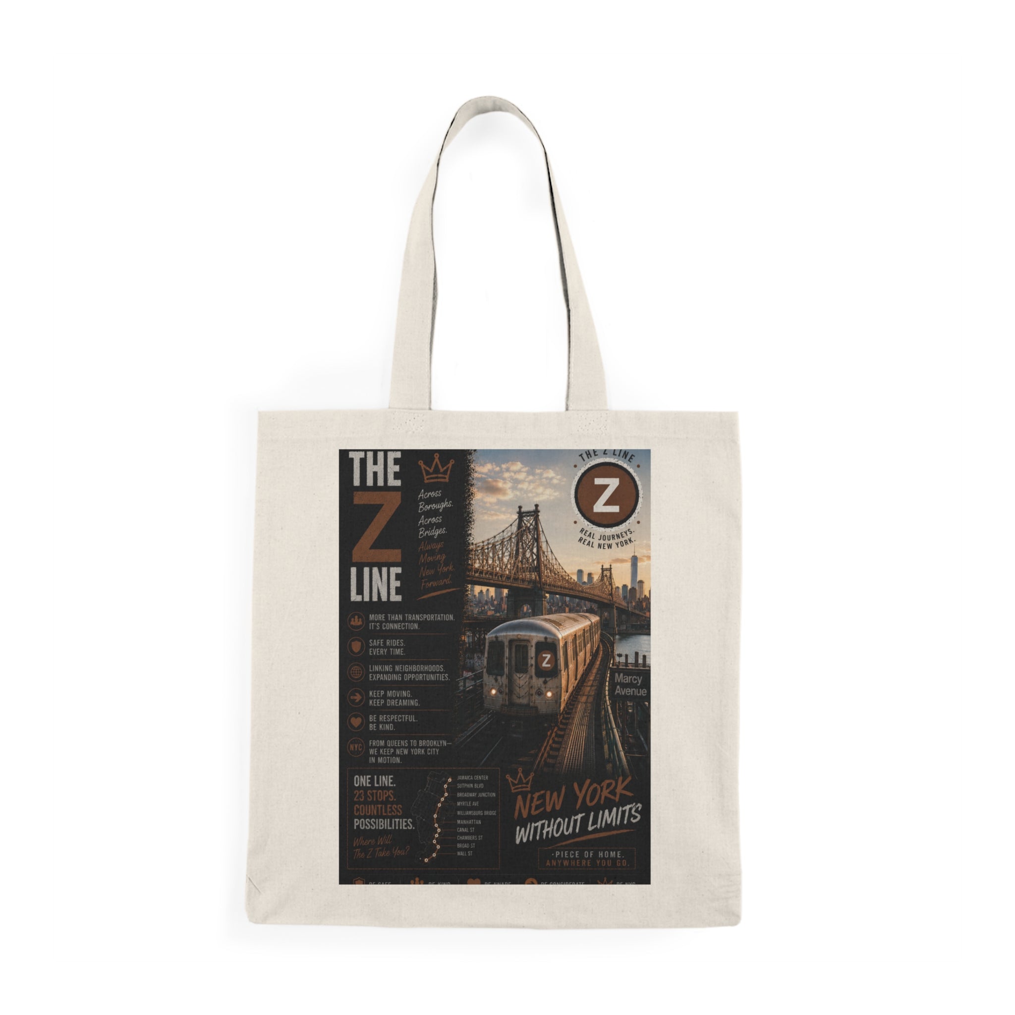 Z Line Natural Tote Bag