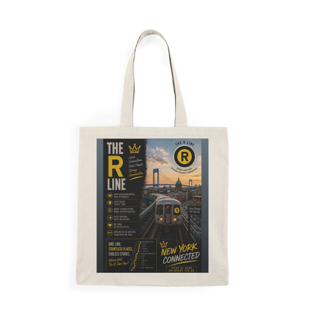 R Line Natural Tote Bag