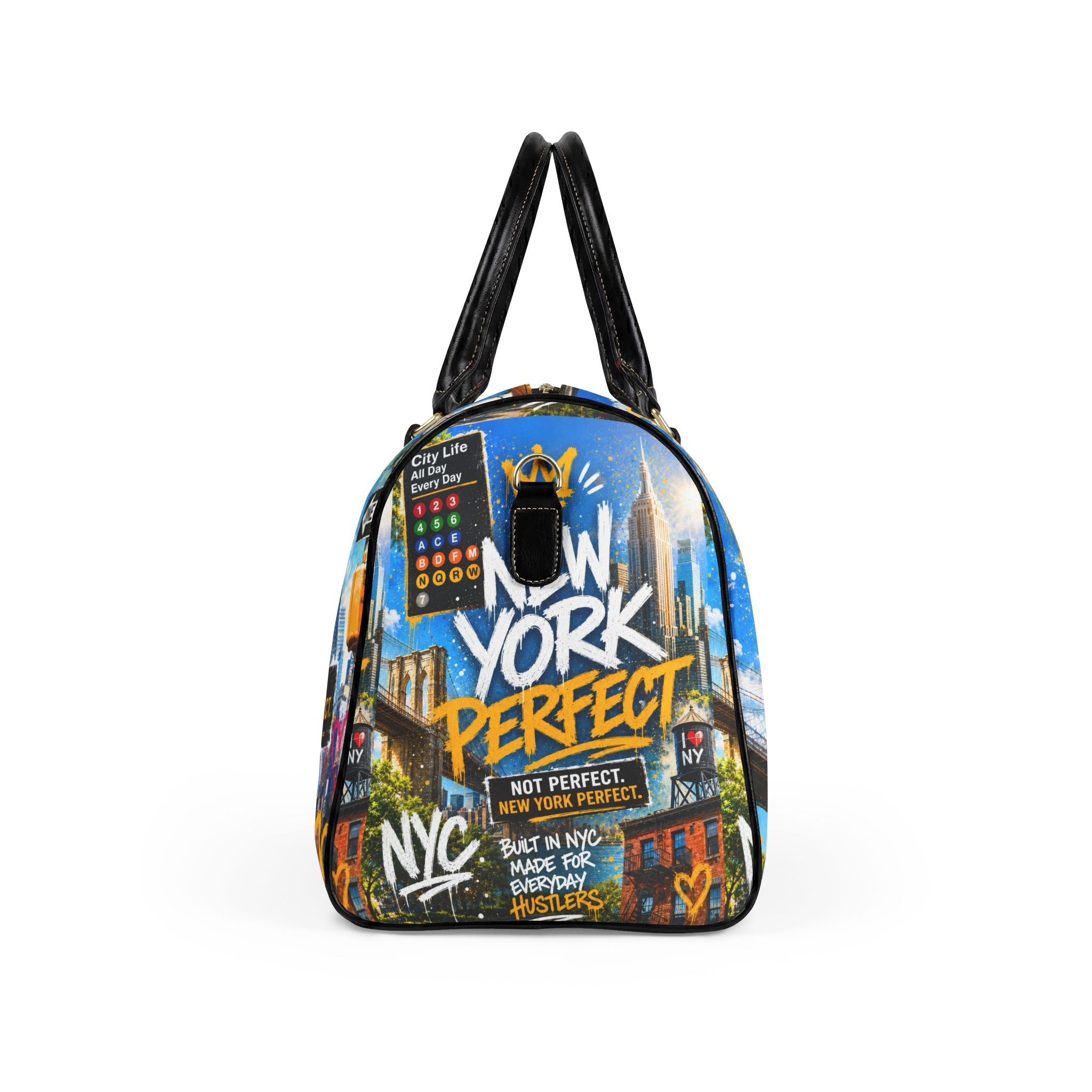 NYP Summer Faux Leather Travel Bag