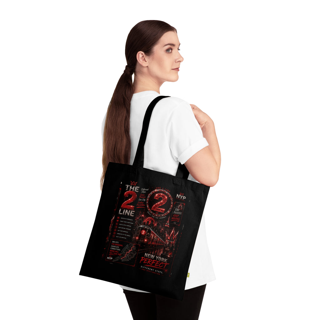 NYP 2 Line Organic Cotton Tote Bag