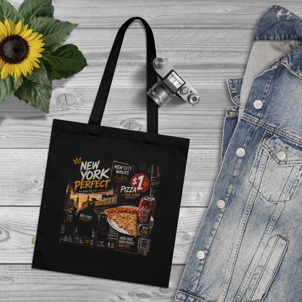 NYP Loves Pizza Organic Cotton Tote Bag