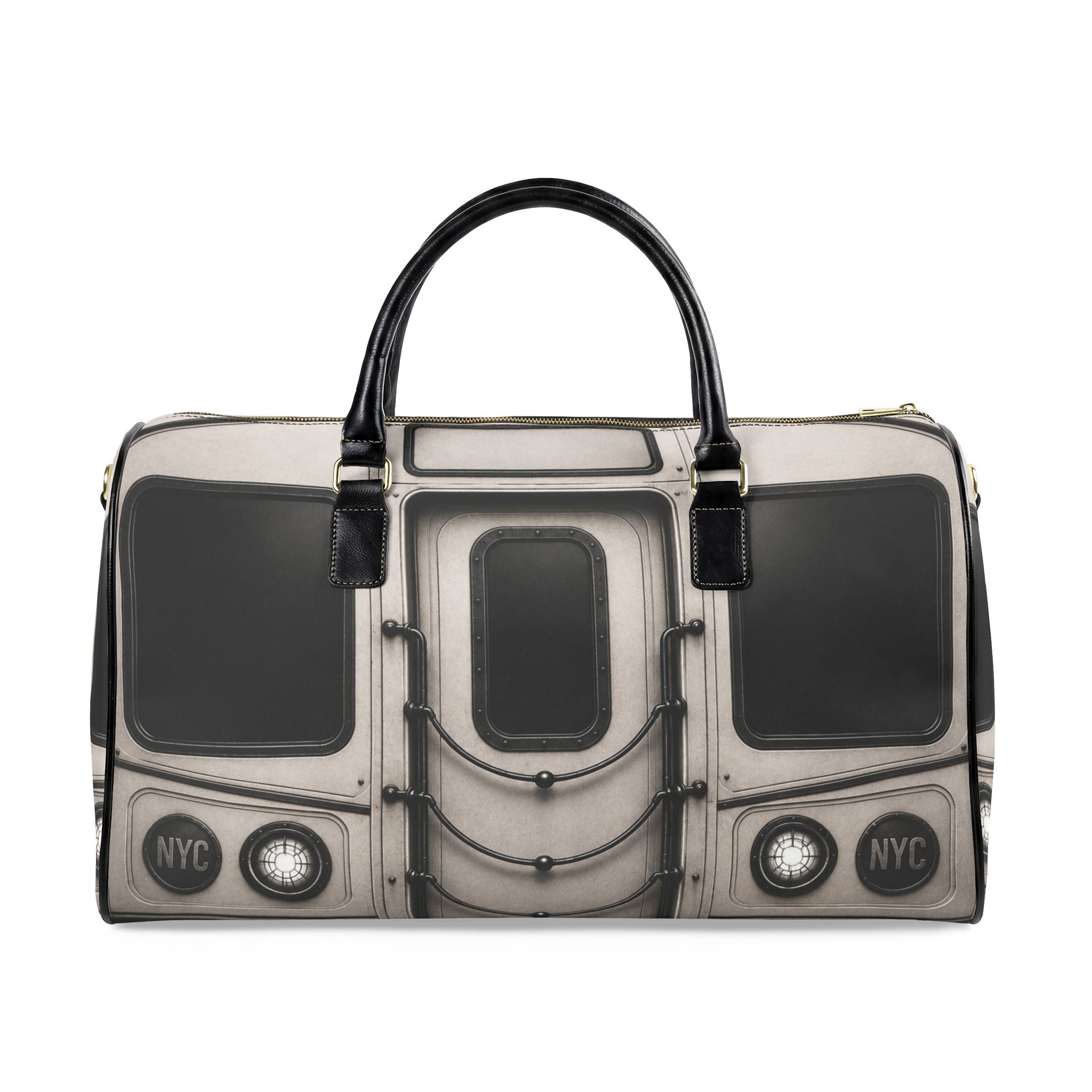 NYC Lines Faux Leather Bag (Double-sided)