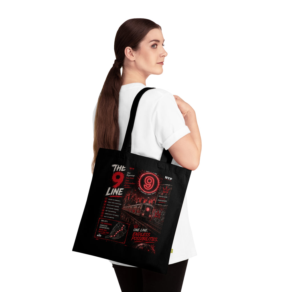 NYP 9  Line Organic Cotton Tote Bag