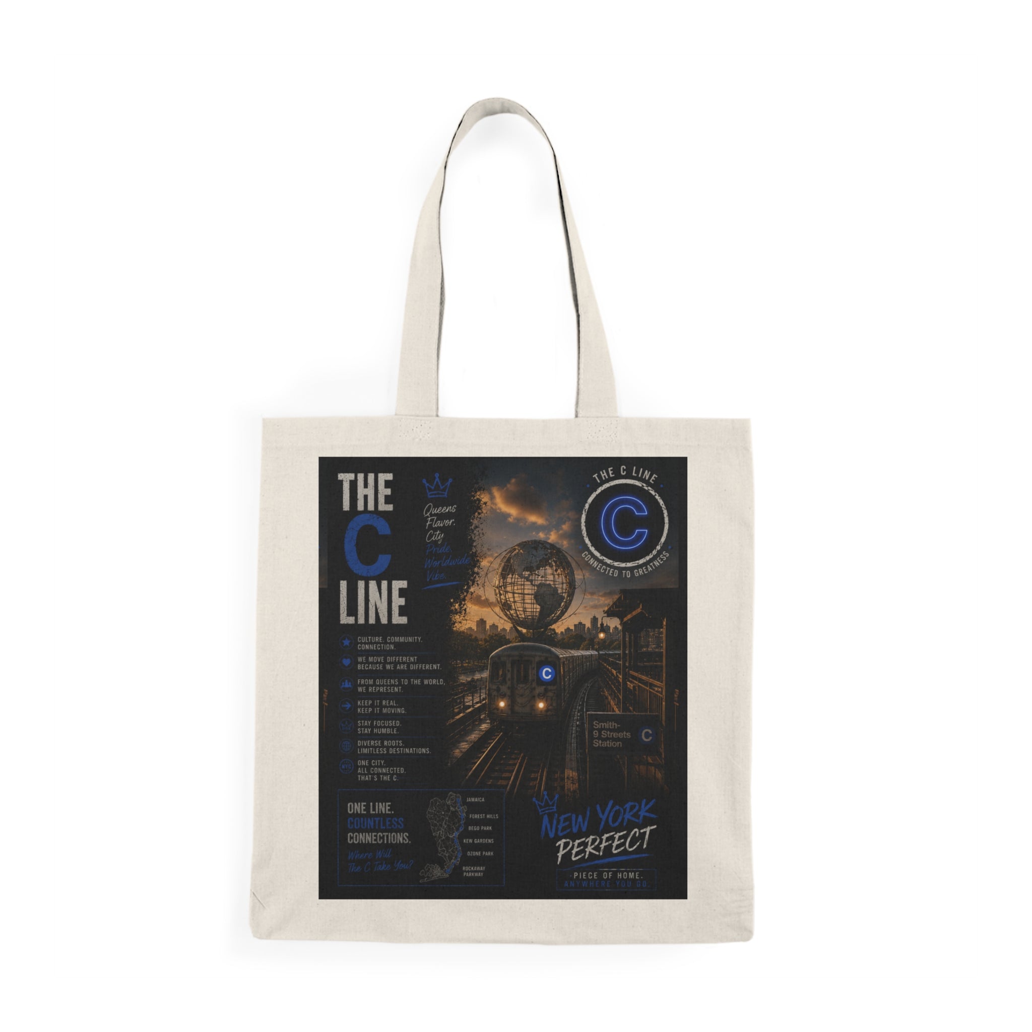 C Line Natural Tote Bag