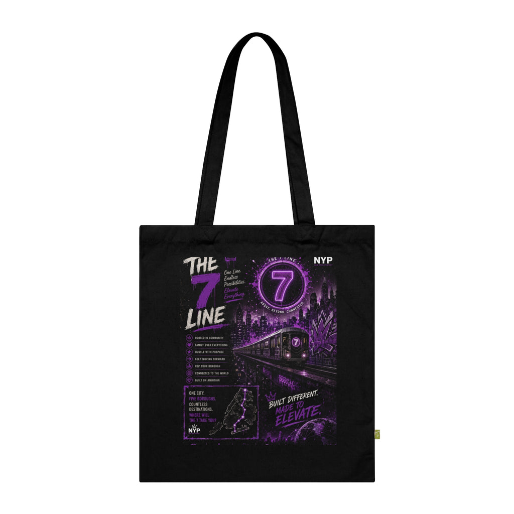 NYP 7 Line Cotton Tote Bag