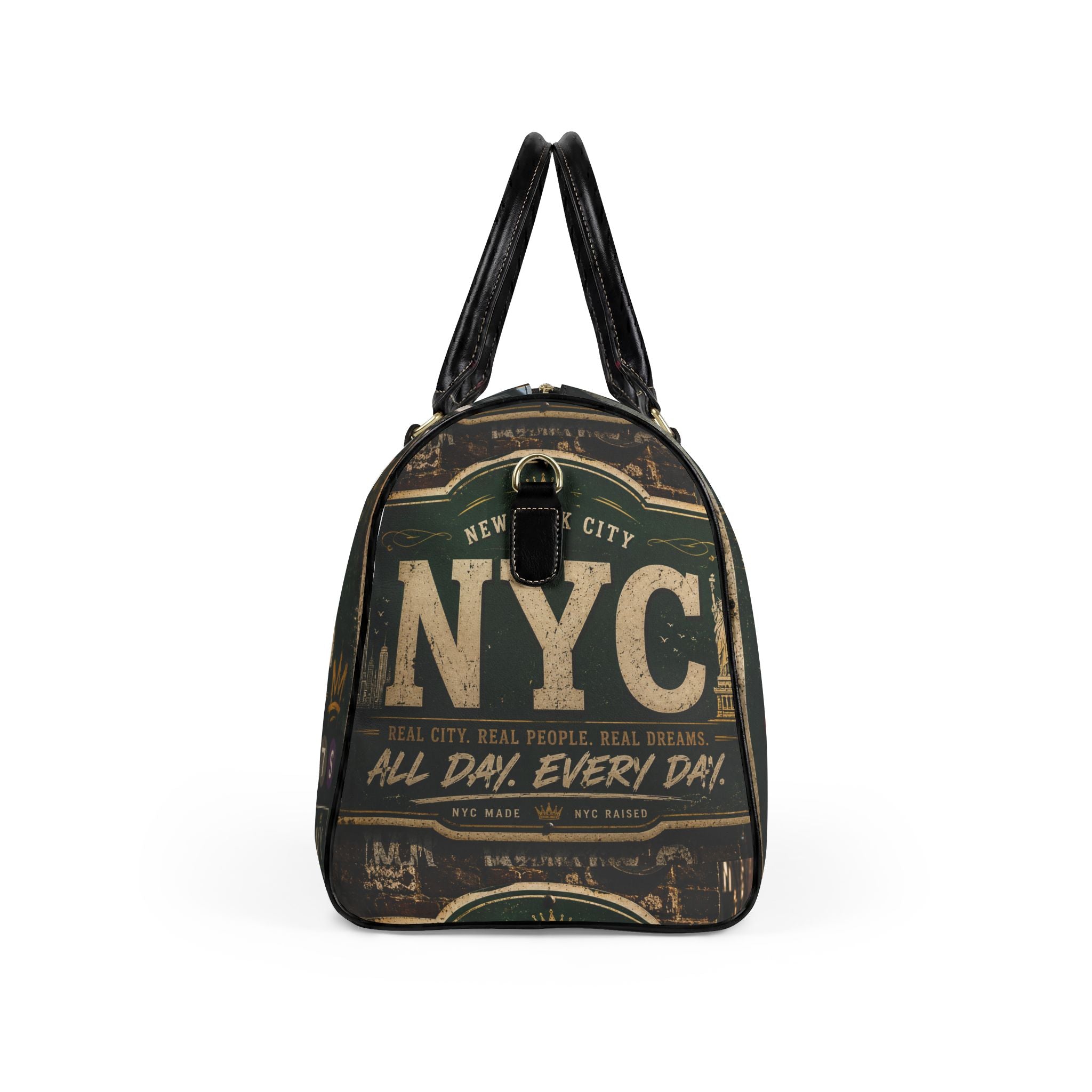 Manhattan Faux Leather Travel Bag