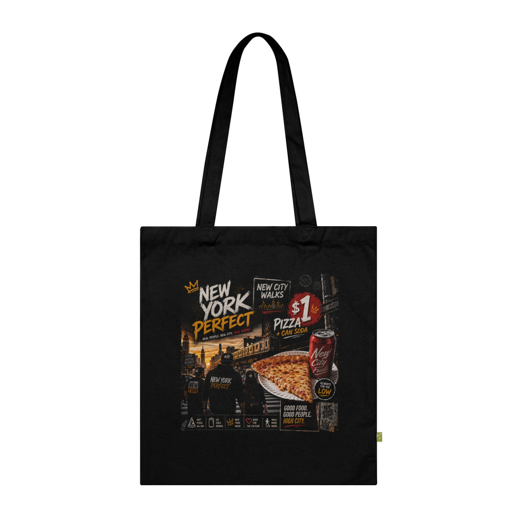 NYP Loves Pizza Organic Cotton Tote Bag