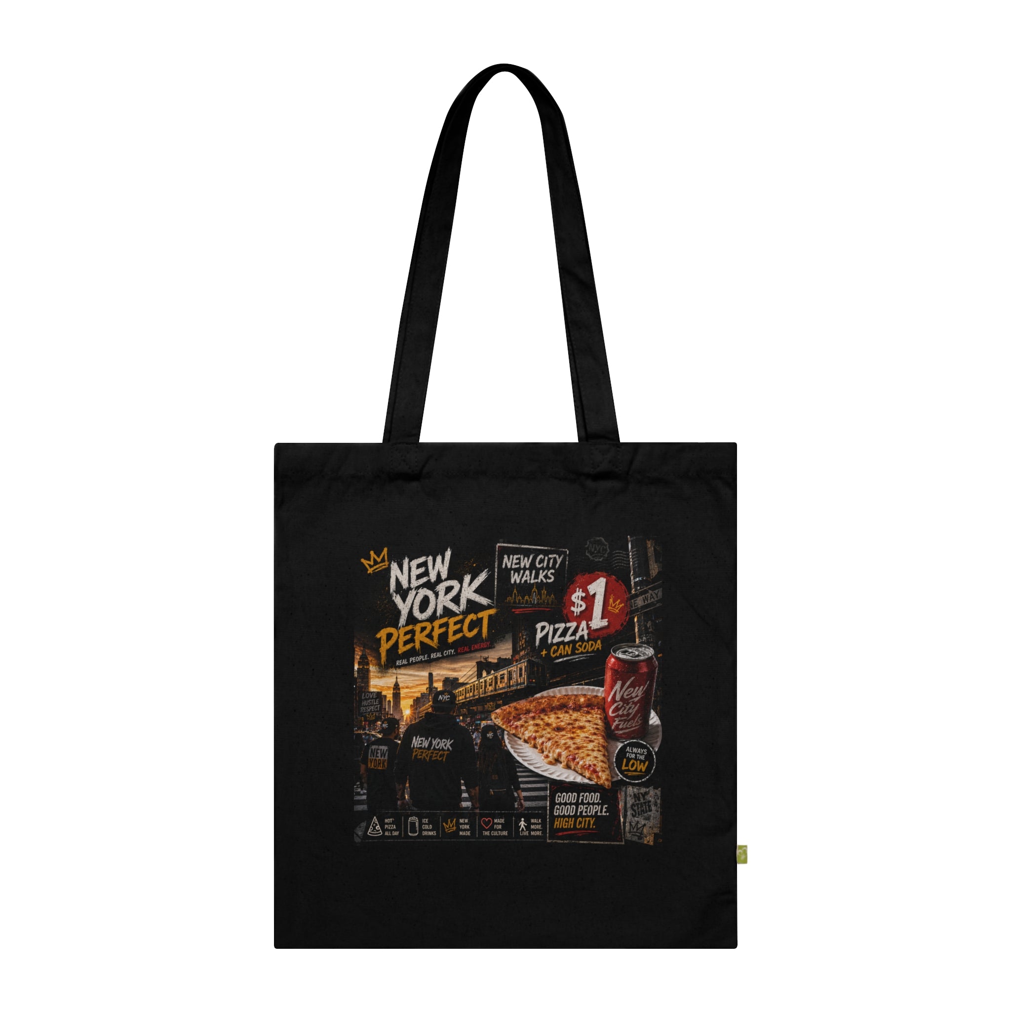 NYP Loves Pizza Organic Cotton Tote Bag