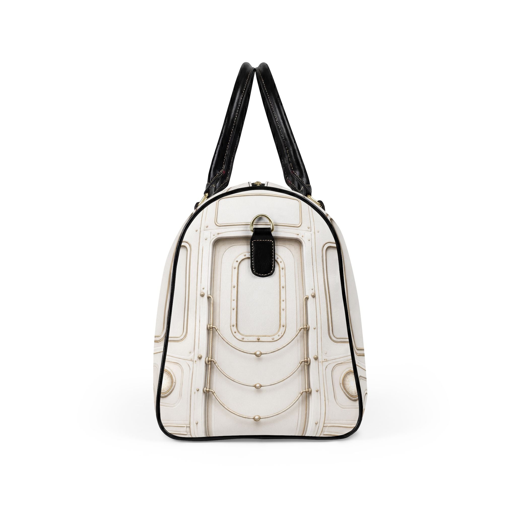 NYP White | Champagne Gold Leather Bag