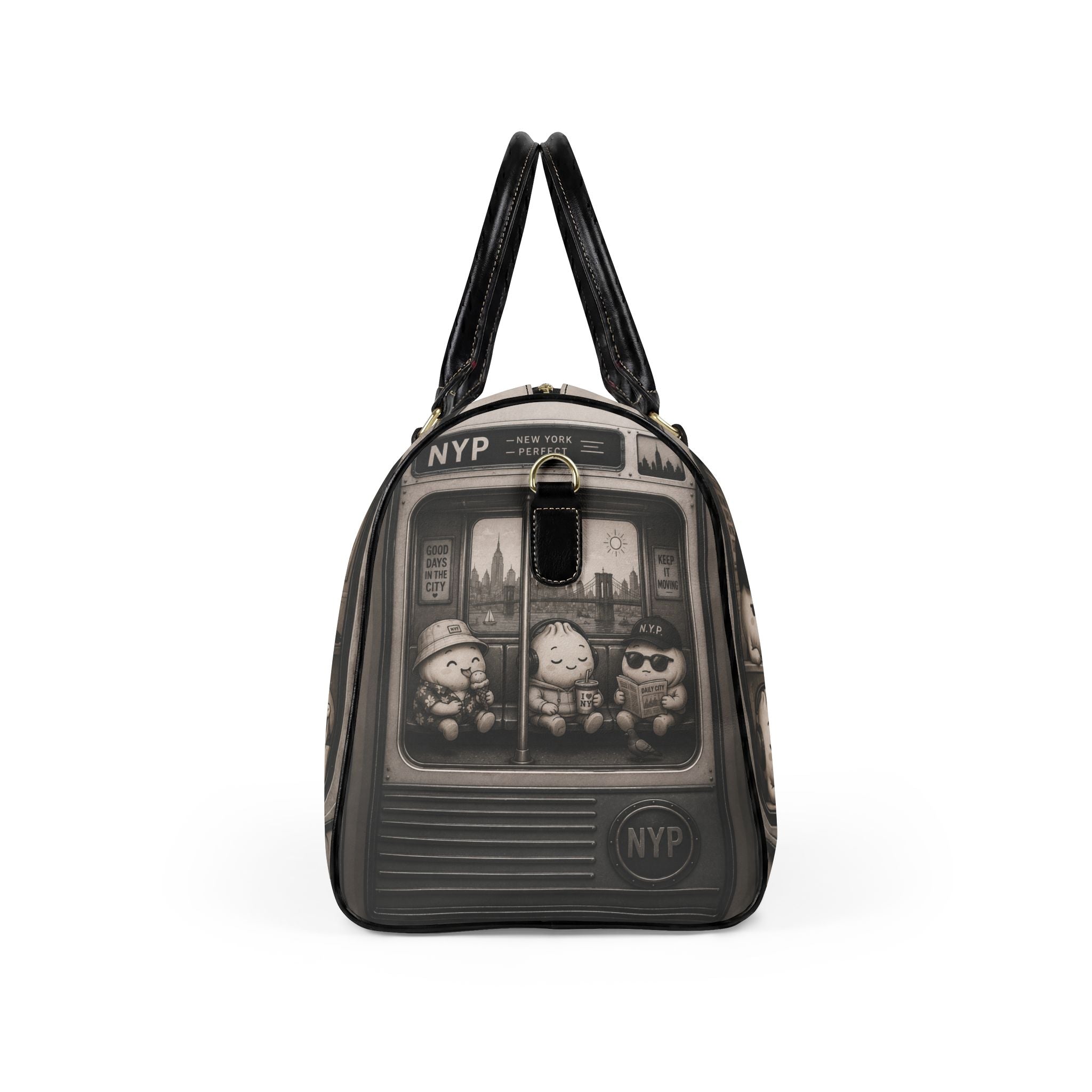 Faux Leather Travel Bag