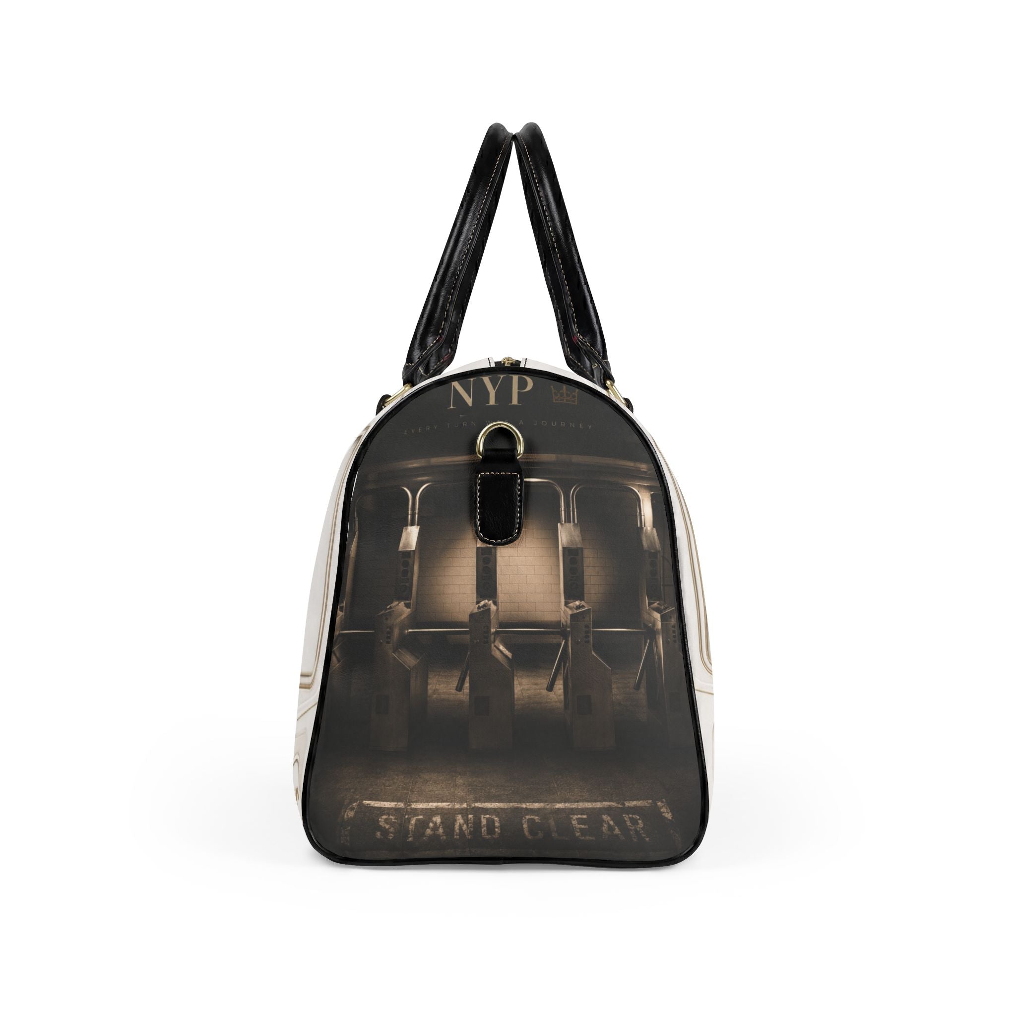 6 Line Leather Travel Bag