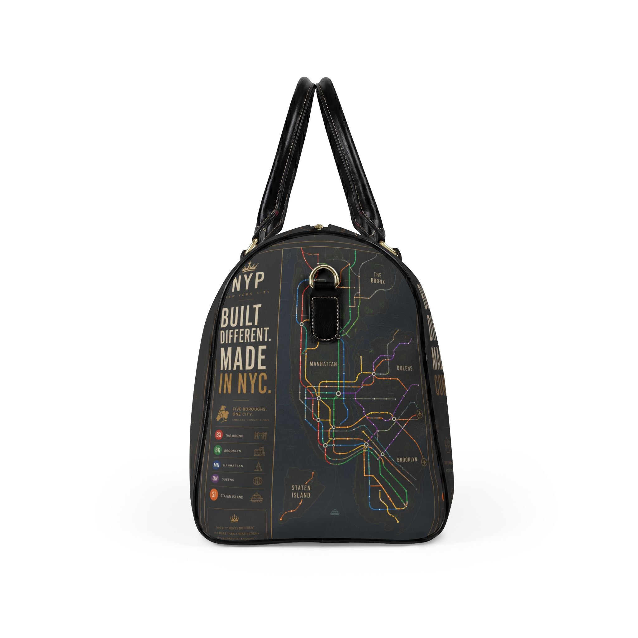 NYP Built Different Leather Travel Bag