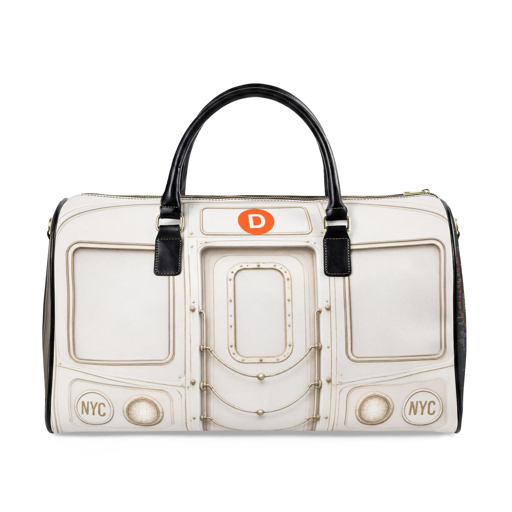 D-Train Faux Leather Travel Bag