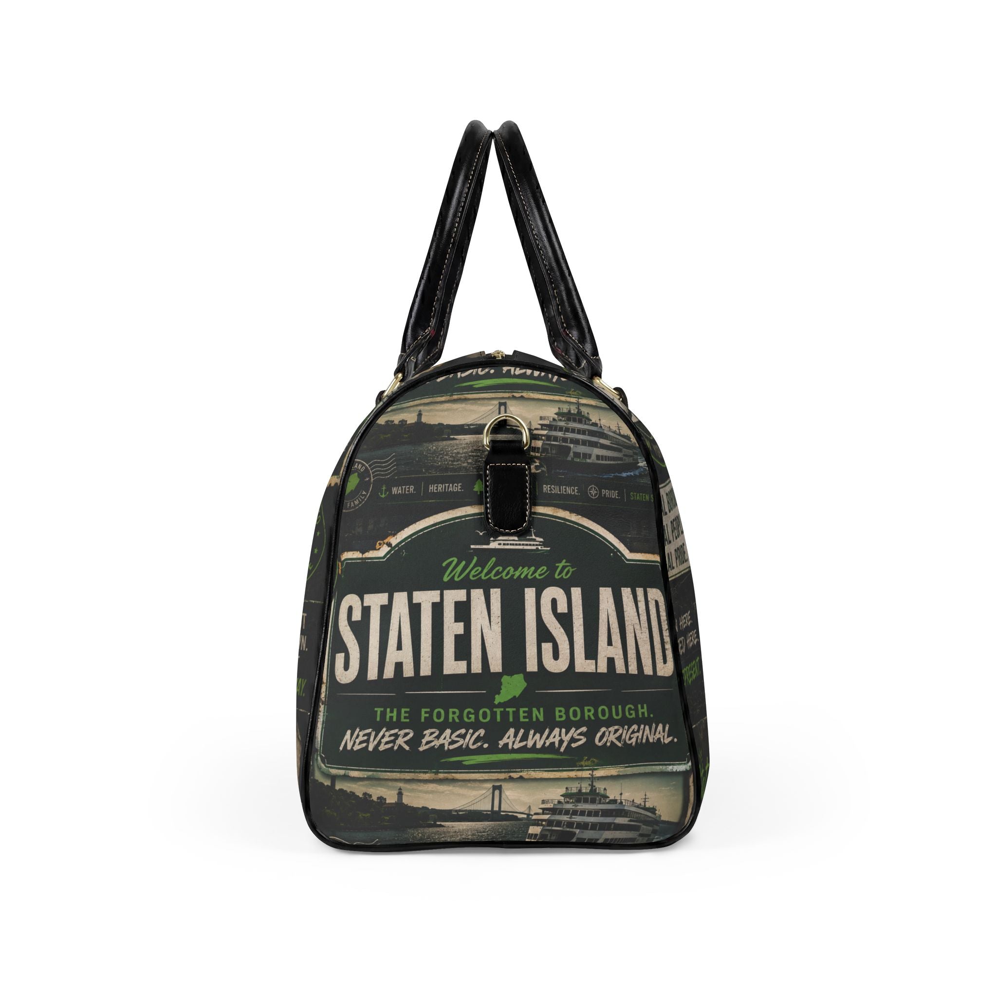 Staten Island Faux Leather Travel Bag