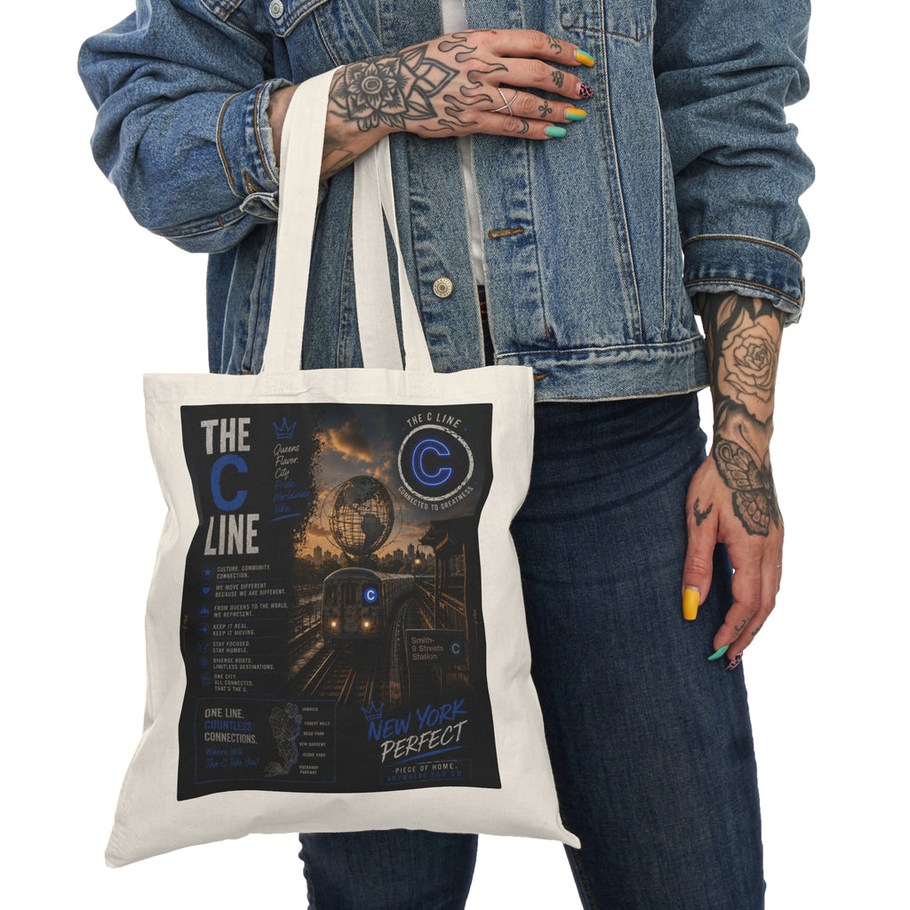 C Line Natural Tote Bag