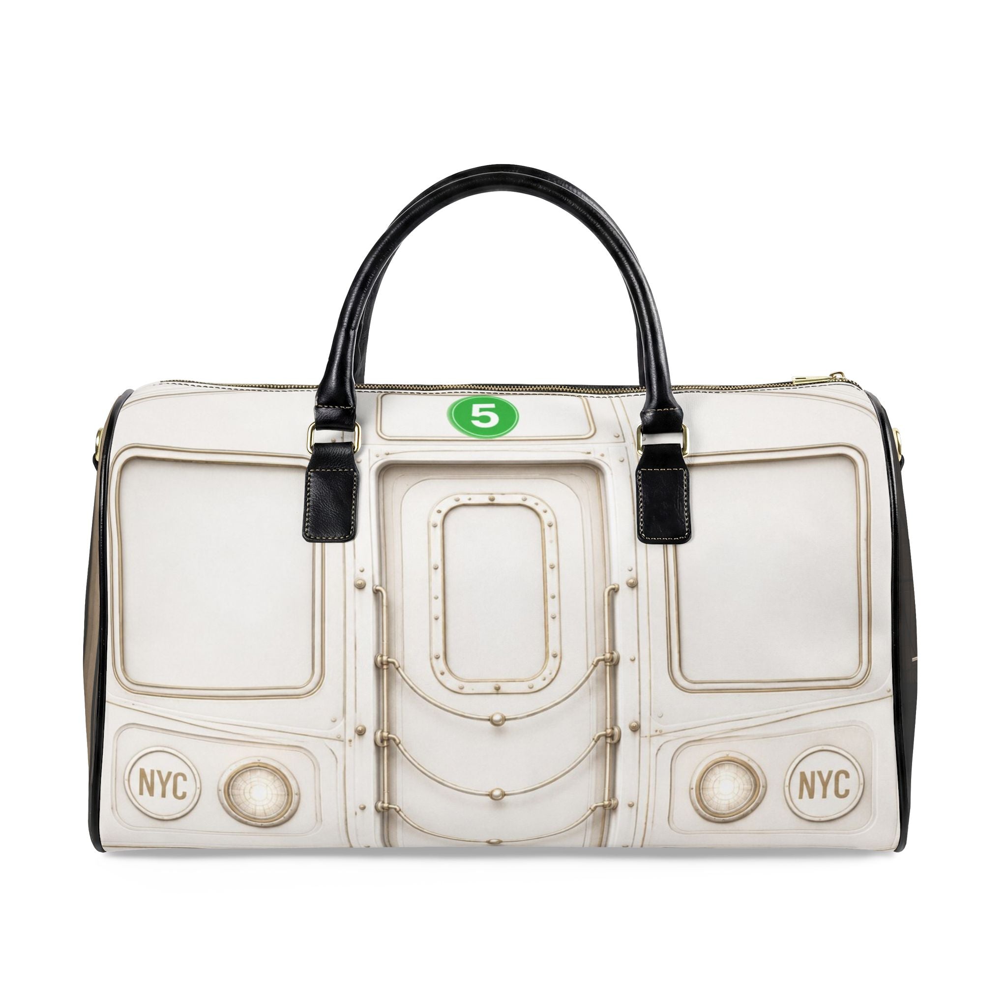 5 Line Leather Travel Bag