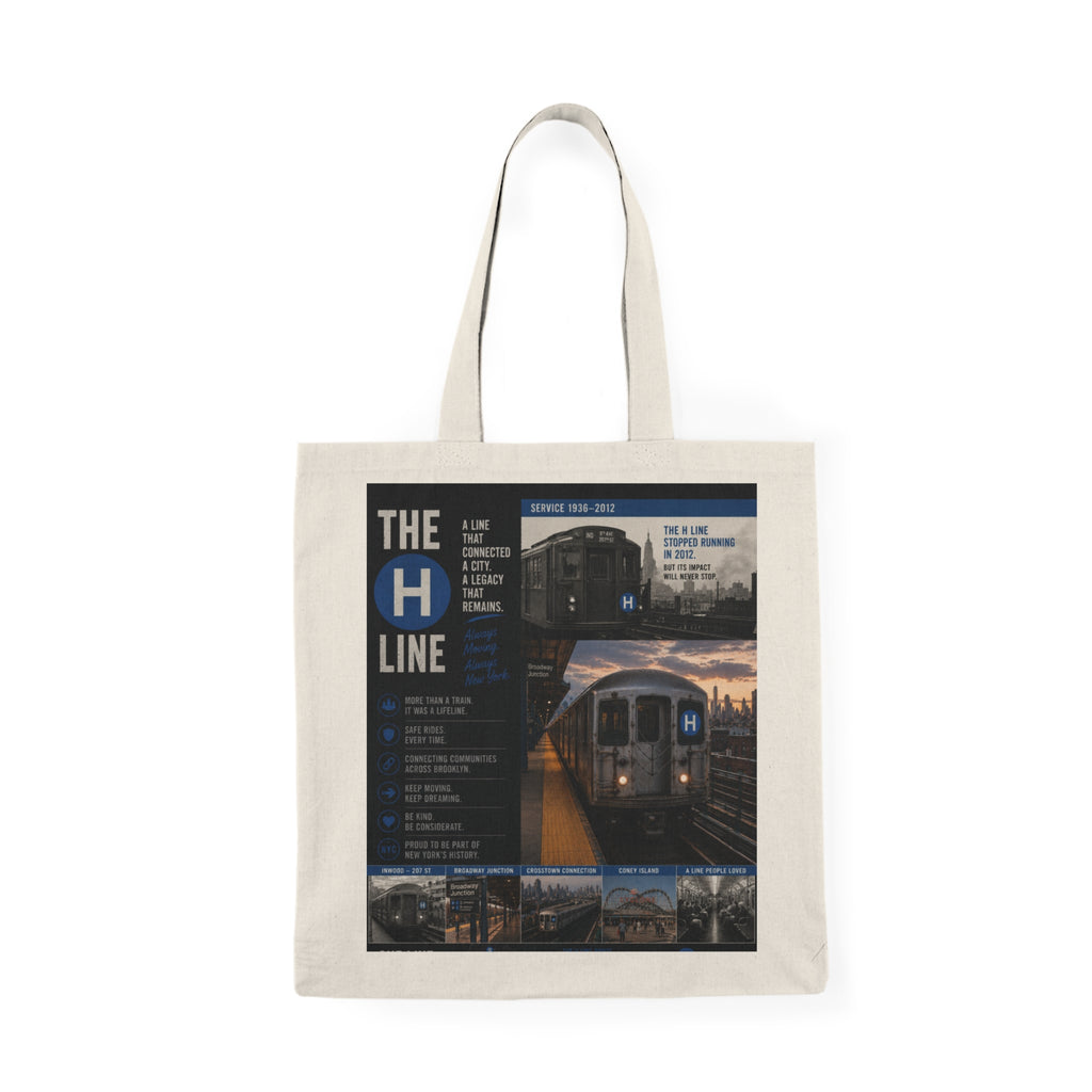 H Line Natural Tote Bag