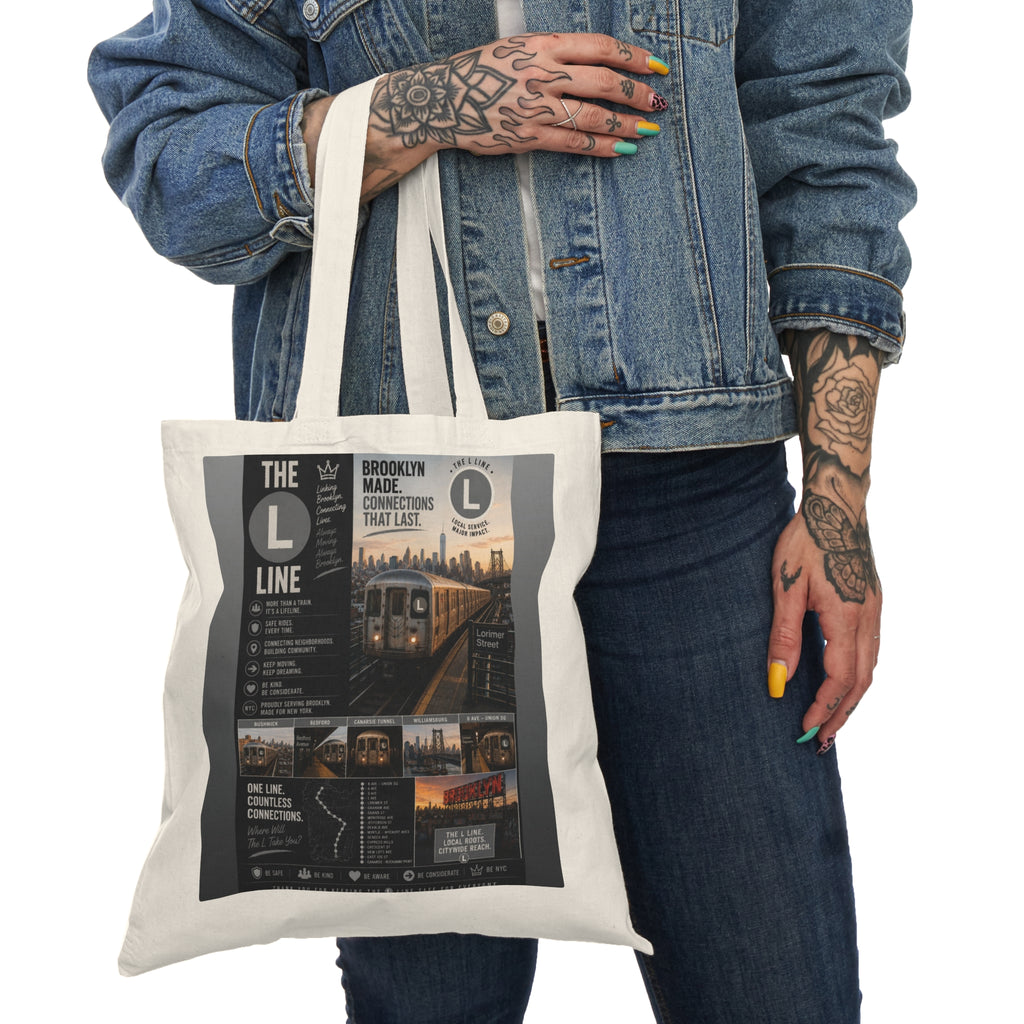 L Line Natural Tote Bag
