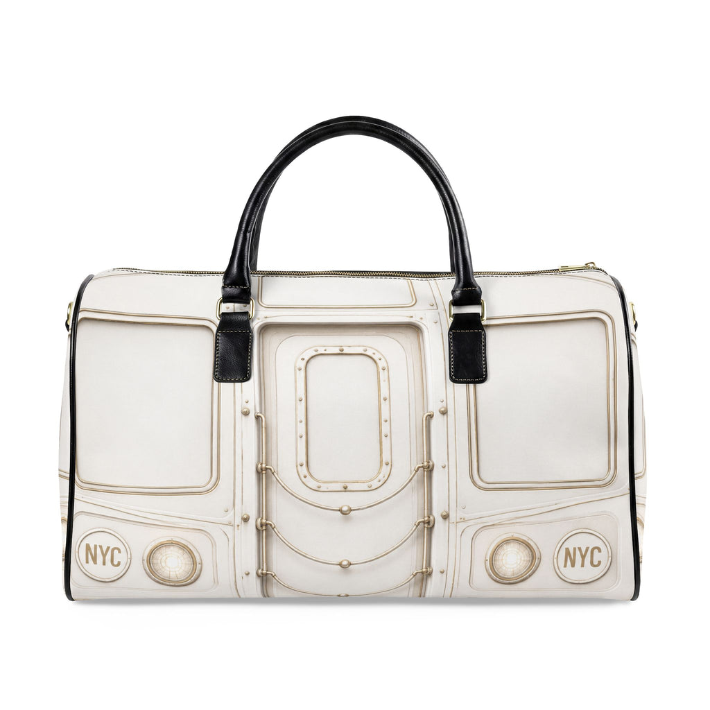 NYP White | Champagne Gold Leather Bag
