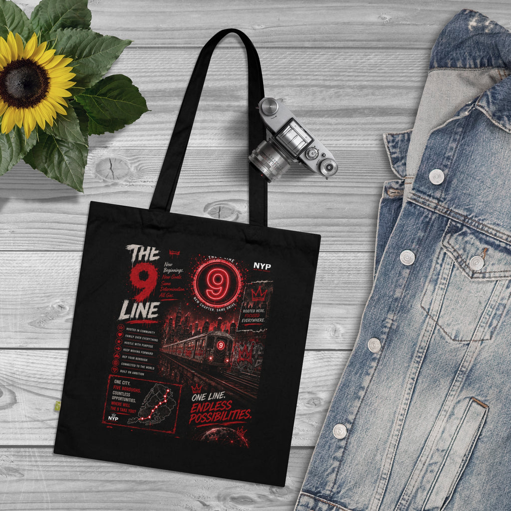 NYP 9  Line Organic Cotton Tote Bag