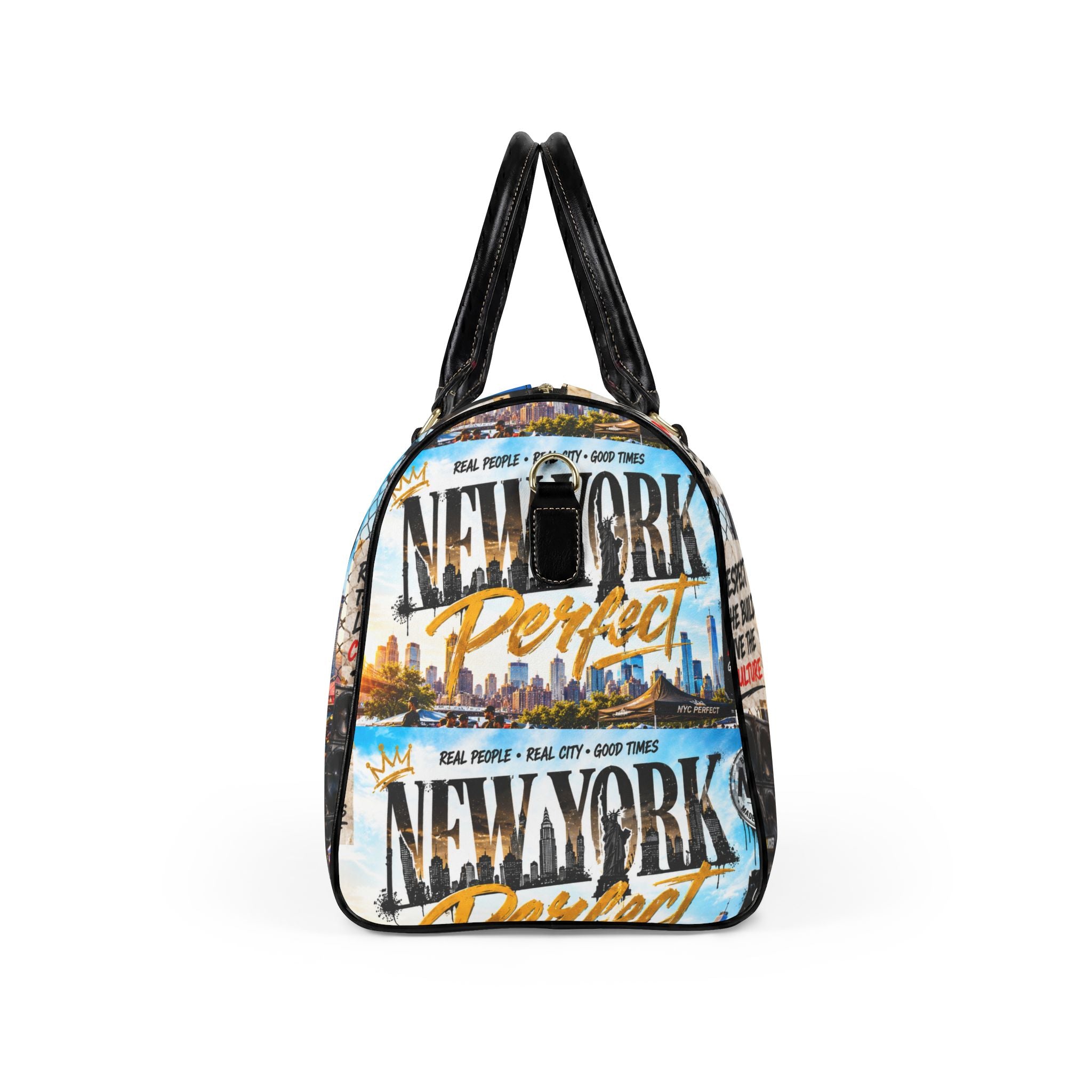 NYC Car Meets Leather Travel Bag