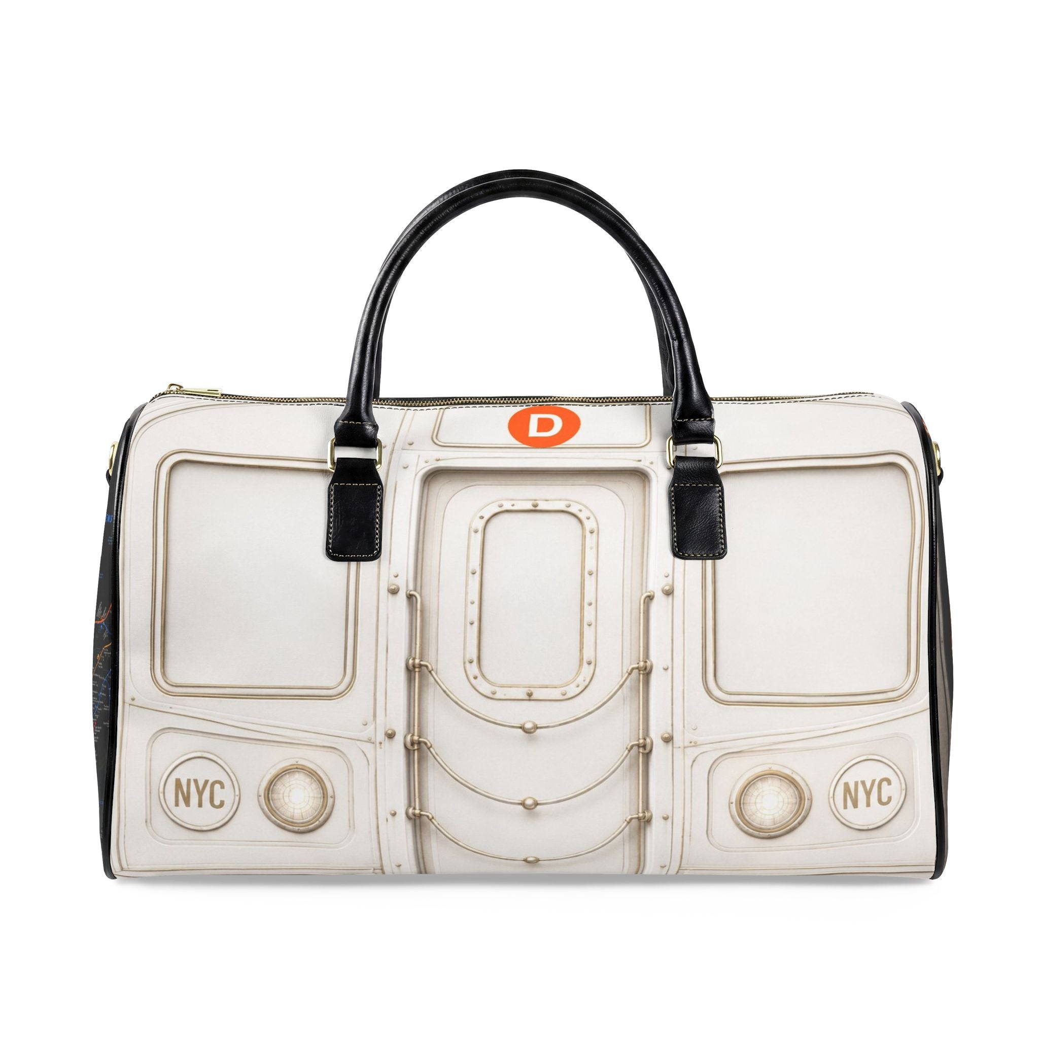 D-Train Faux Leather Travel Bag