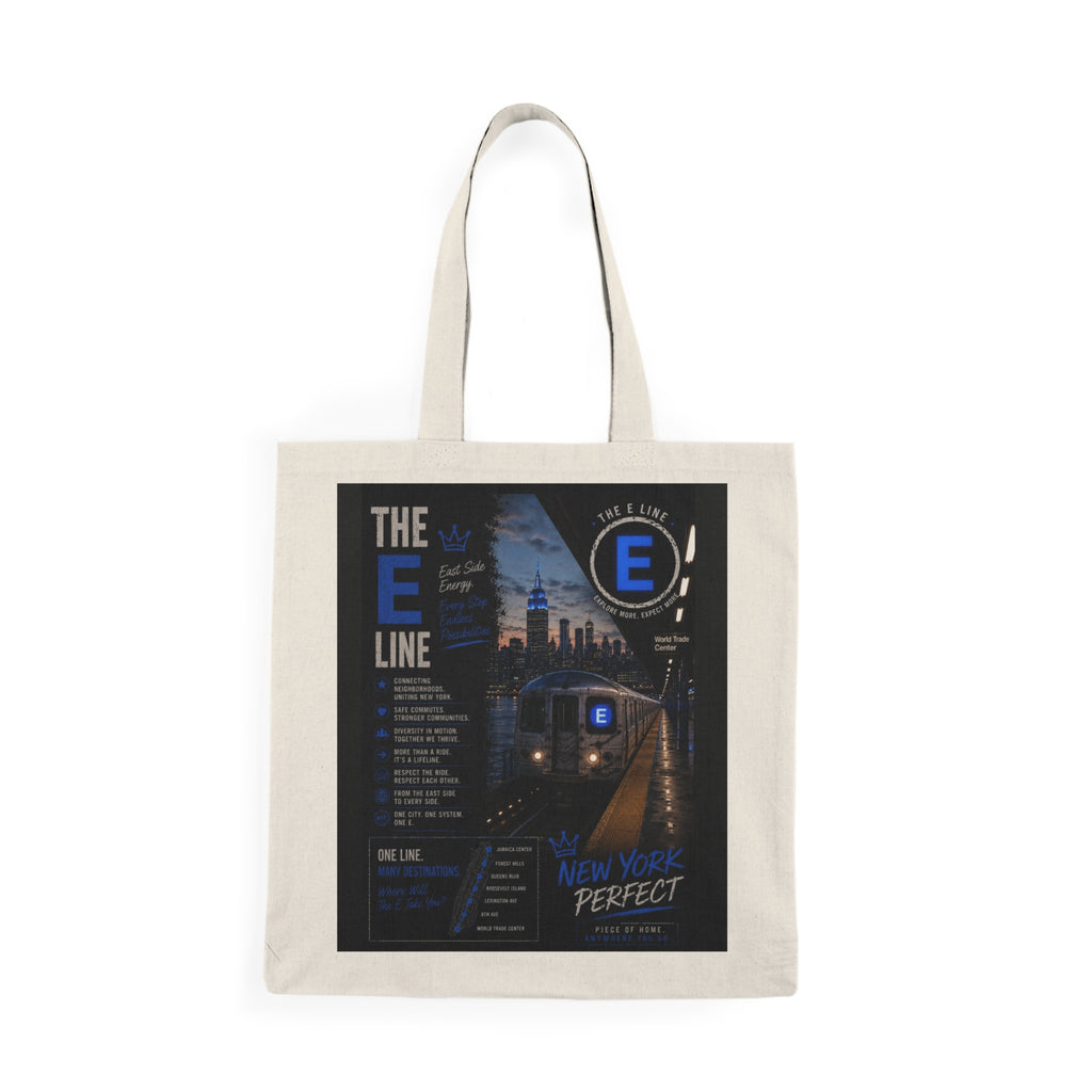 E Line Natural Tote Bag