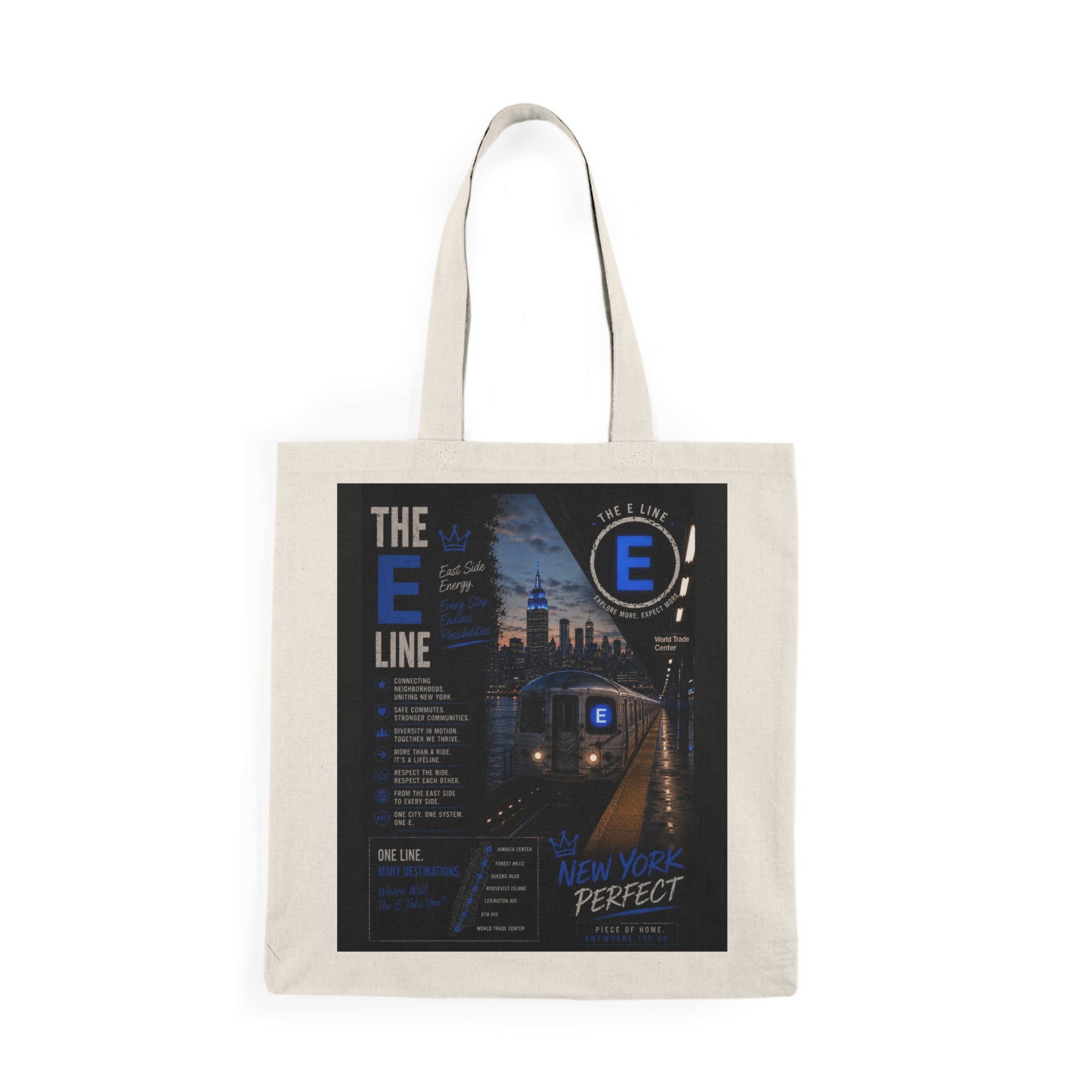 E Line Natural Tote Bag