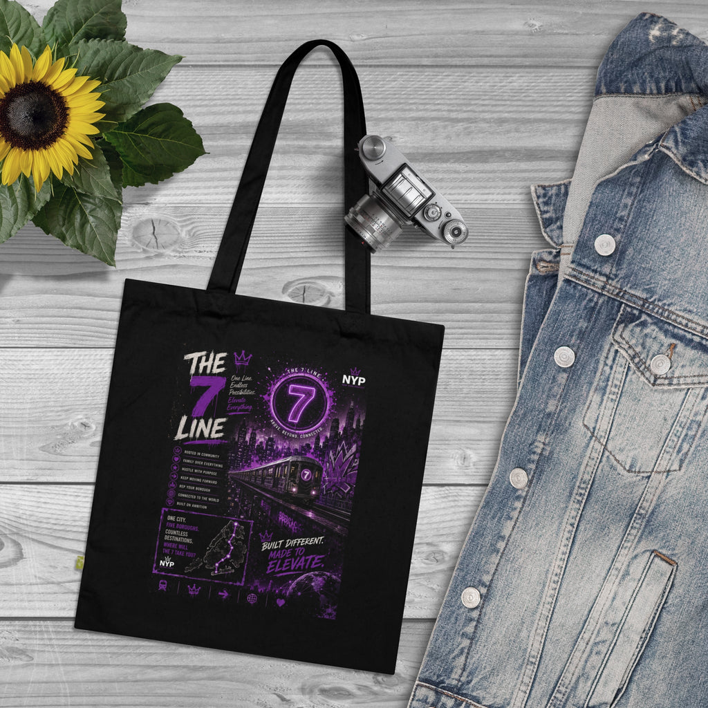 NYP 7 Line Cotton Tote Bag