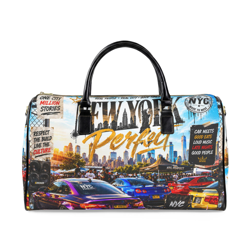 NYC Car Meets Leather Travel Bag