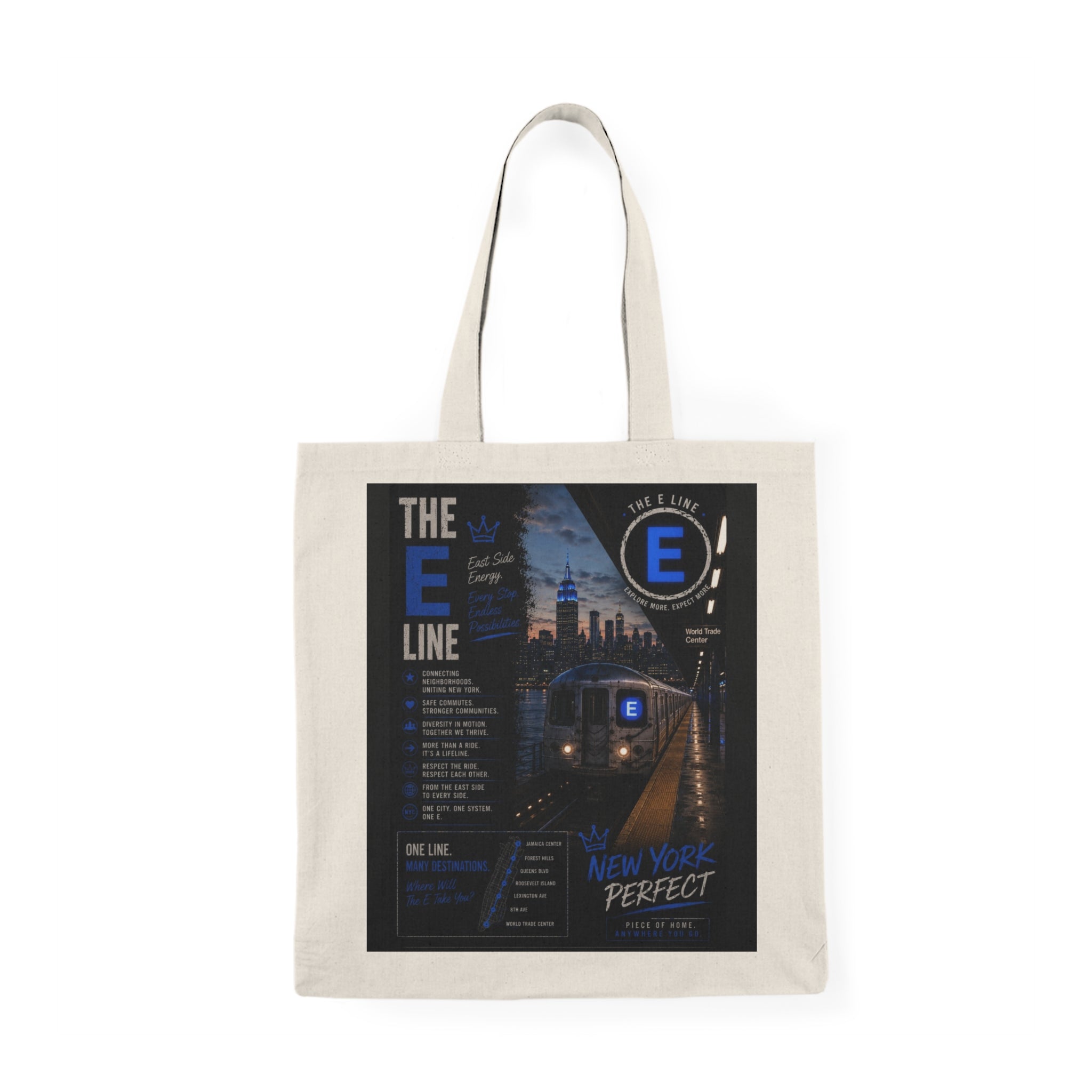 E Line Natural Tote Bag