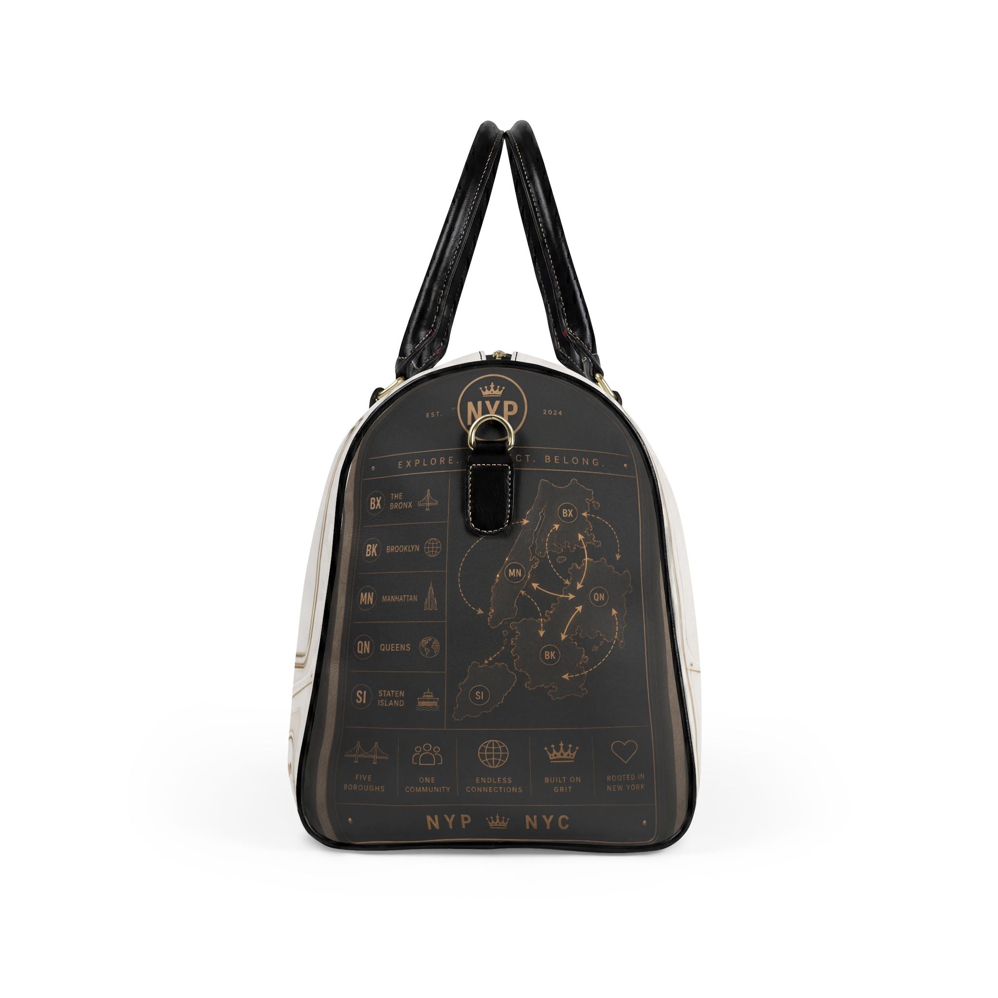 Faux Leather Travel Bag