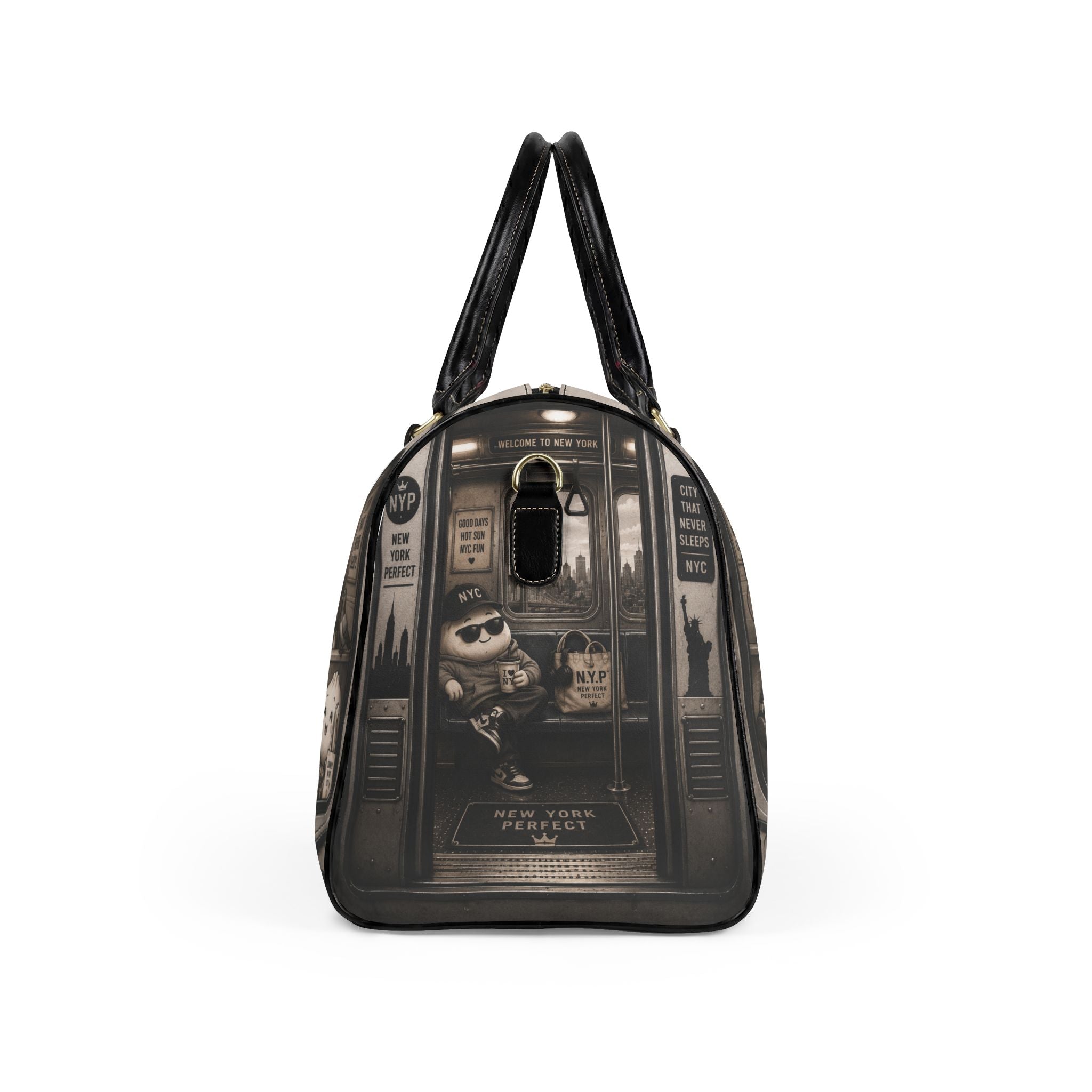 Faux Leather Travel Bag