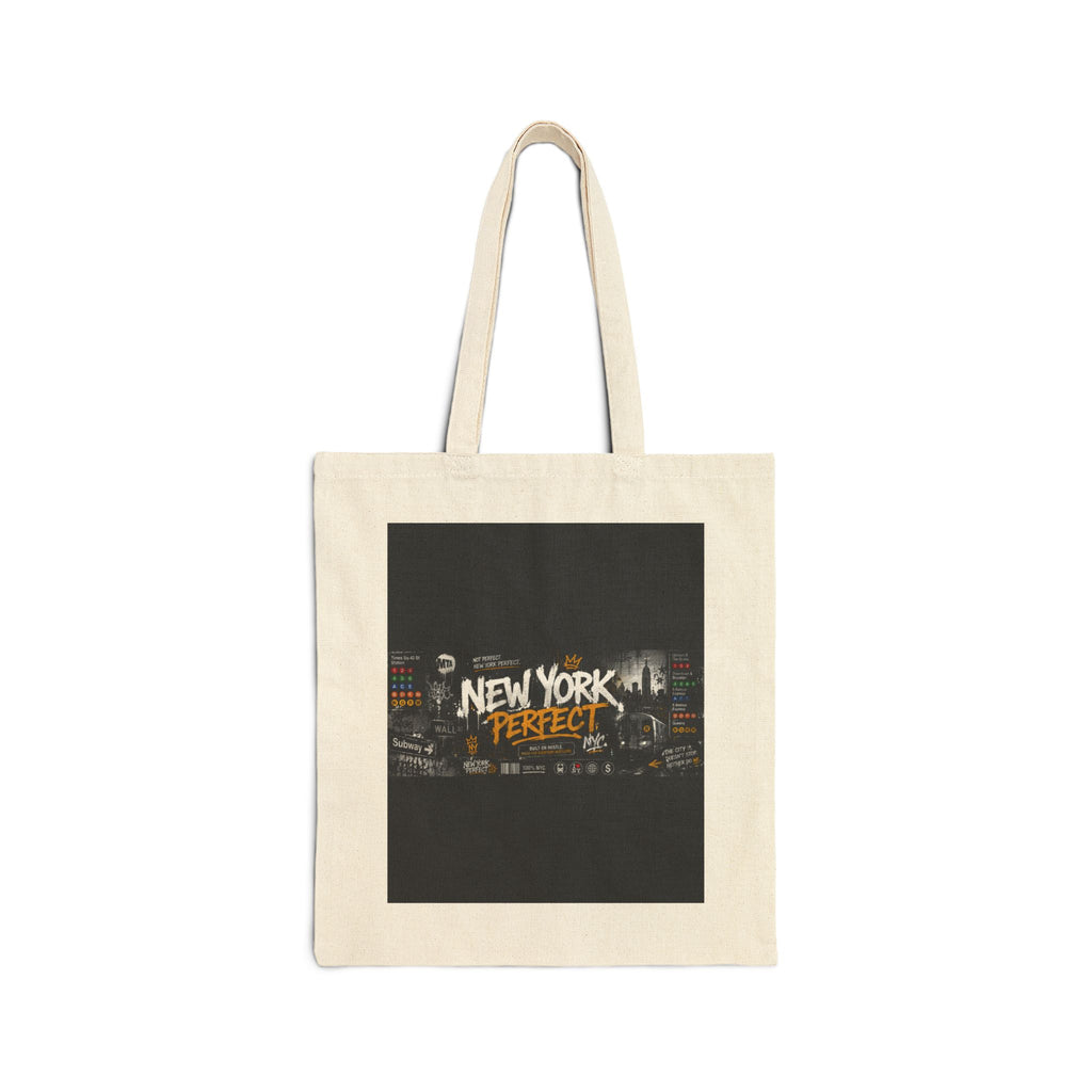 New York Perfect Canvas Tote Bag — Urban Graffiti City Market Tote