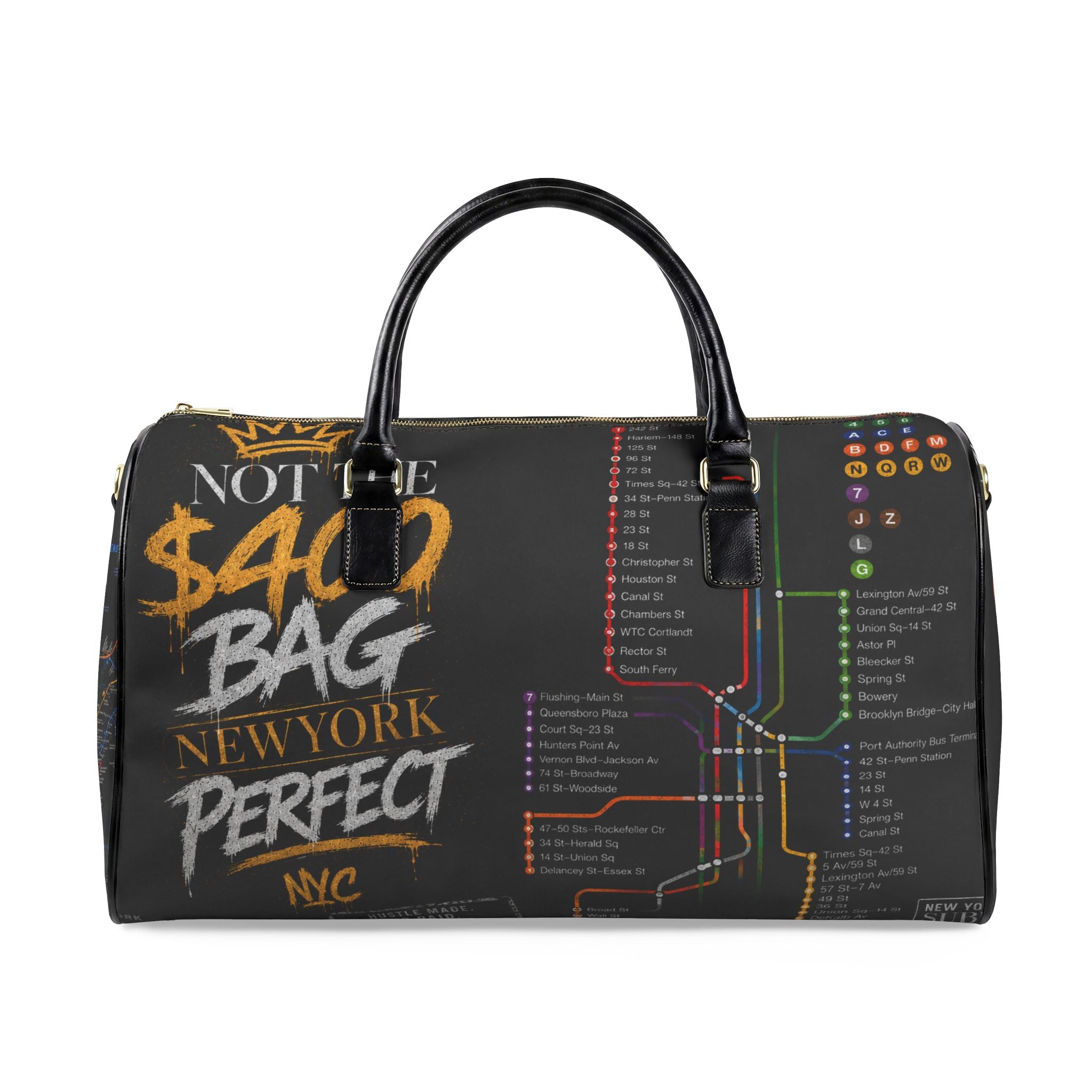 Not $400 Faux Leather Travel Bag