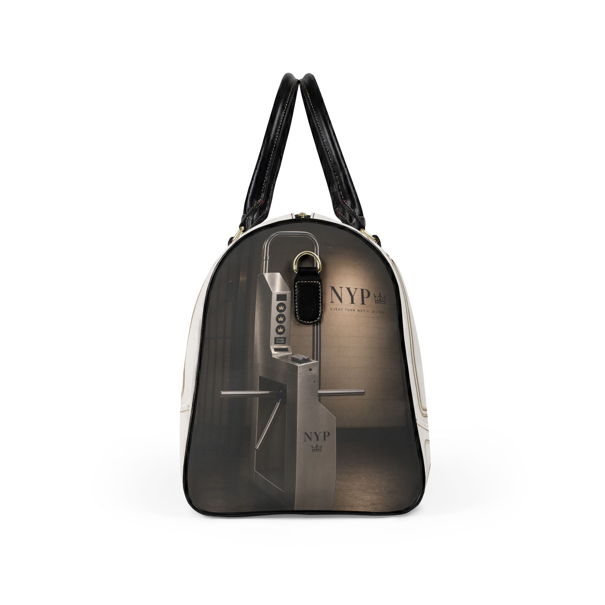 6 Line Leather Travel Bag