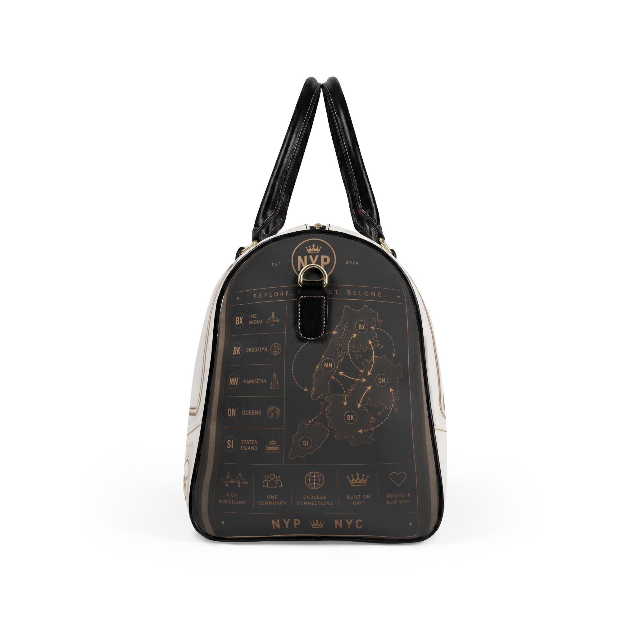 A Line Leather Travel Bag