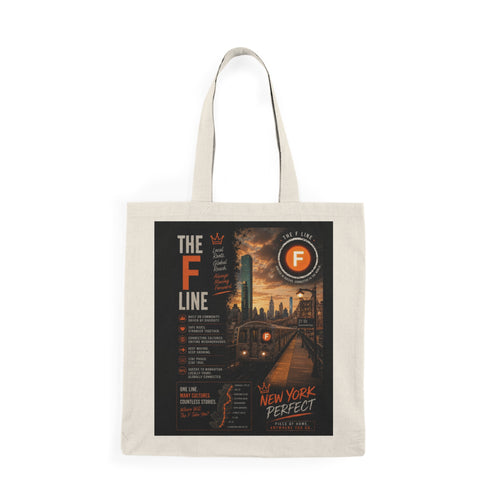 F Line Natural Tote Bag