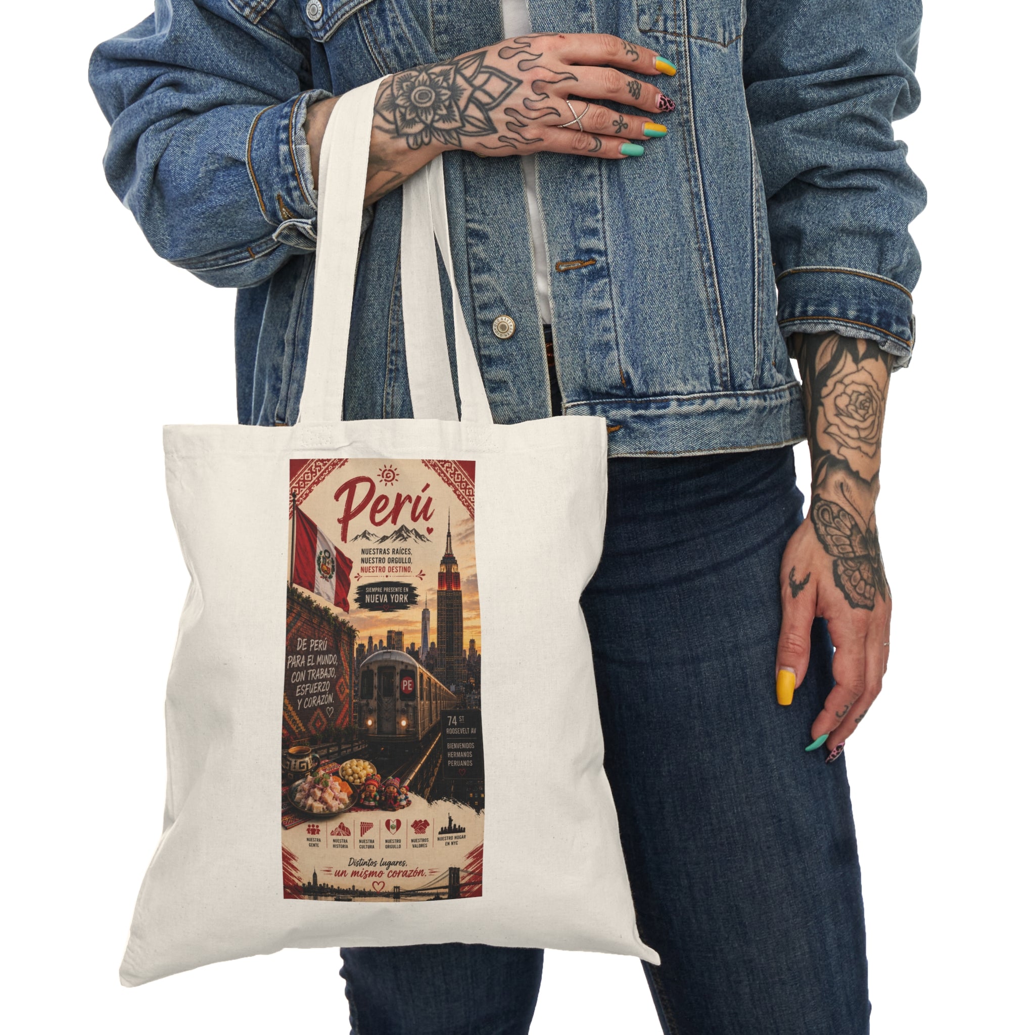 New York Perfect Peru Natural Tote Bag