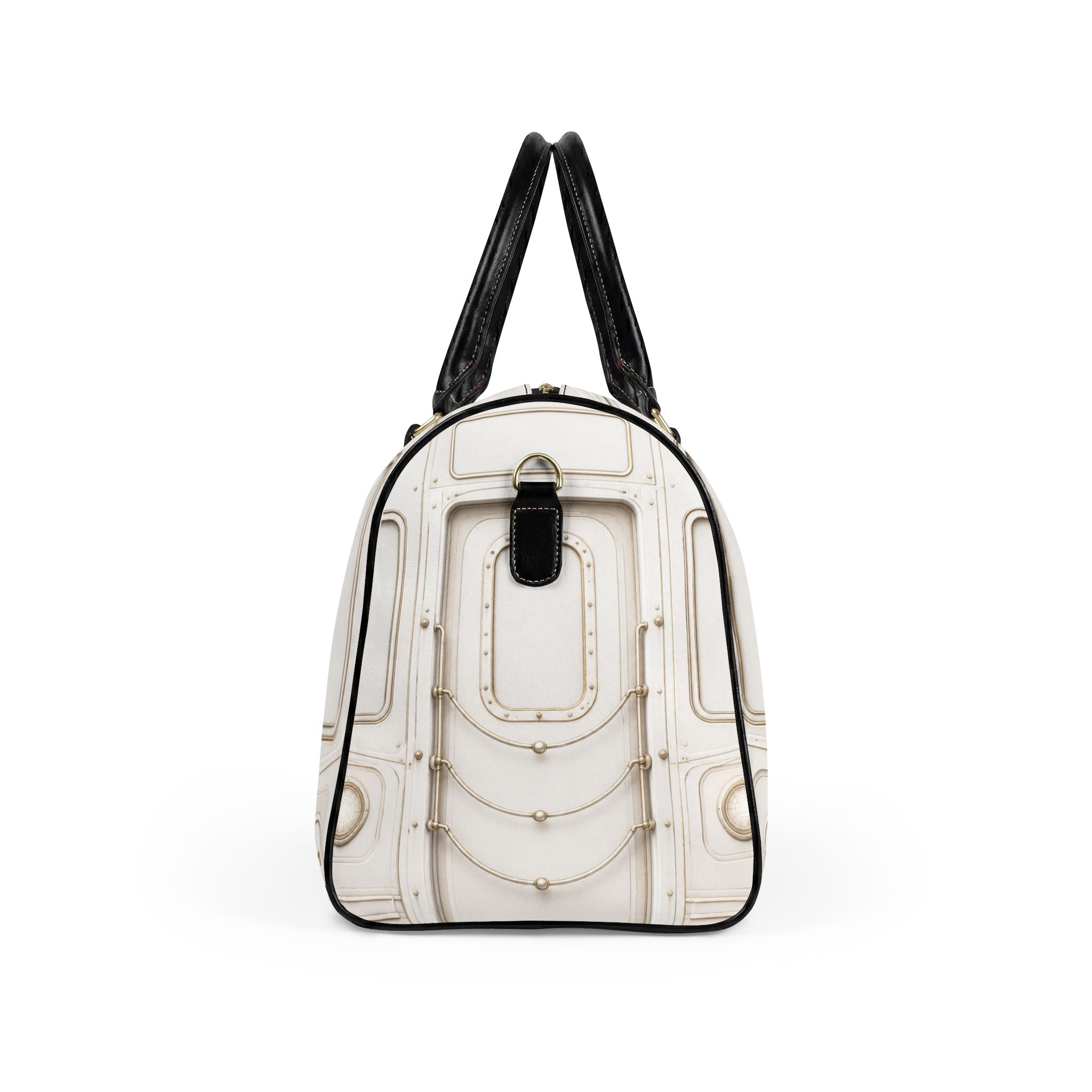 NYP White | Champagne Gold Leather Bag